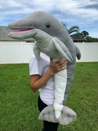 Melissa & Doug Giant Dolphin Lifelike Stuffed Animal 48 Inch Huge Big Plush Toy