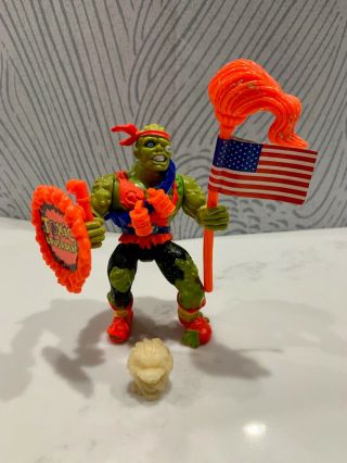 Toxic Crusaders Toxie Figure Loose W/ Accessories & Blobby 1991 Playmates Toys