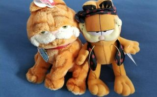 Ty Beanie Garfield Cat (garfield Movie Beanie) & Valentine Russell Stover Plush
