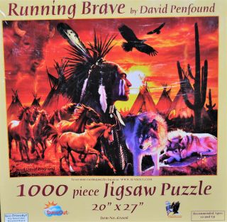 Sunsout “running Brave” 1000 Piece Jigsaw Puzzle By David Penfound