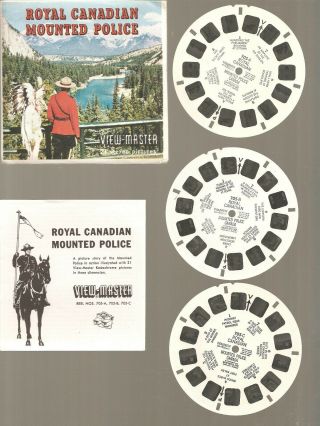 Vm156) Viewmaster Reels - Rcmp - Royal Canadian Mounted Police - 3 Reel Set