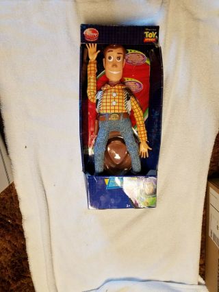 Disney Pixar Toy Story Talking Pull String Woody Doll W/hat 16 " 1995