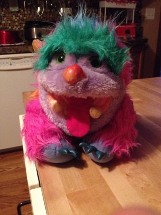 1980s Vintage 1986 My Monster Pet Wogster Plush Toy Puppet