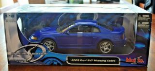 Maisto 1/18 Scale 2003 Ford Mustang Cobra Svt Sonic Blue