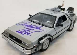 Christopher Lloyd Signed Back To The Future Delorean Time Machine 1:24 Dc Car