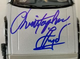 Christopher Lloyd Signed Back To The Future Delorean Time Machine 1:24 DC Car 2