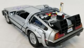 Christopher Lloyd Signed Back To The Future Delorean Time Machine 1:24 DC Car 4