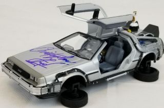 Christopher Lloyd Signed Back To The Future Delorean Time Machine 1:24 DC Car 7