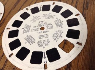 Viewmaster Reel x 3 Tarzan of the Apes 1955 Set 976 A B C Stories Series Sawyers 5