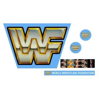 Wwf/wwe Mattel Retro Wwf Logo Custom Ring Stickers/decals