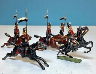 Heyde – 5 Prussian Lancers,  Made In Germany,  Ca.  1920s.