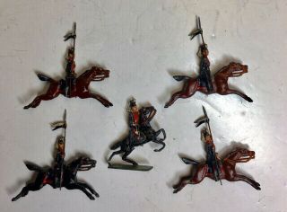 HEYDE – 5 Prussian Lancers,  Made in Germany,  ca.  1920s. 5