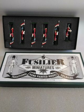 Set Of 6 Fusilier Hand Painted Miniatures: Boxed Bengal Lancers Never Displayed
