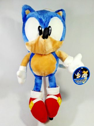 Japan Sega Sonic Pale Plush Doll Sonic The Hedgehog 1998 Tag Ufo Jumbo 15 "