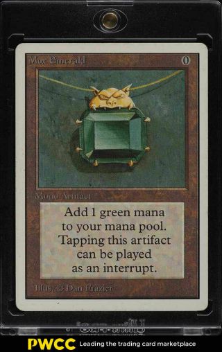 1993 Magic The Gathering Mtg Unlimited Mox Emerald R A (pwcc)