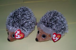 X2 Ty Beanie Baby Spike The Hedgehog - 2015 Version With Tags
