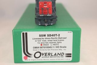 Ho Scale Brass Overland Ssw Sd40t - 2 F/p