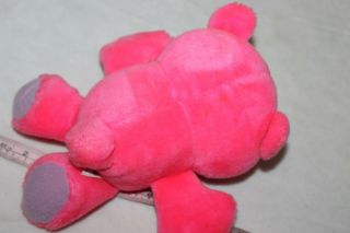 1987 Playskool Nosy Bear Popper Pink Plush Teddy Vintage Toy 8 