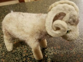 Steiff Sheep Watan Ram Vintage Rare Wool Plush Tipped 5 " Long