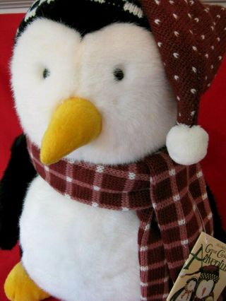1990s Hugsy Mummford 17 " Debbie Mumm Plush Penguin Joey Mervyns Usa Seller