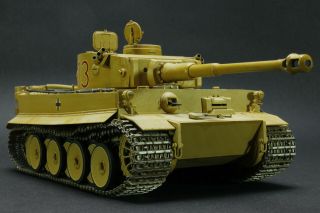 1/35 Scale Built And Painted German Tiger Tank Made For Display
