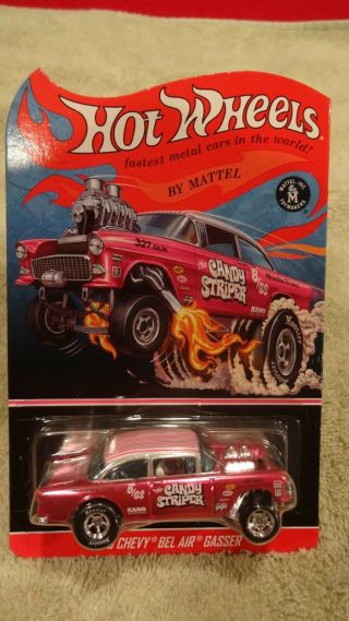 The Hot Wheels Rlc Candy Striper Pink 55 Chevy Bel Air Gasser 908/4000