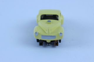 FANTASTIC AURORA T - JET YELLOW WILLYS GASSER HO SCALE SLOT CAR 4