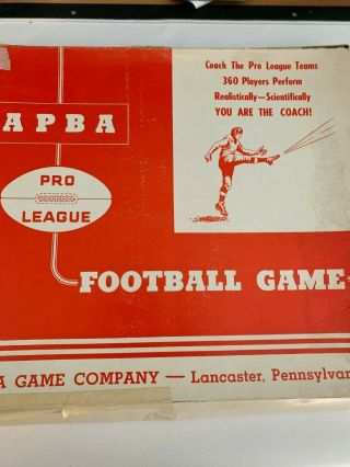Vintage APBA Football game 1961 Edition Based on 1959 Season 2