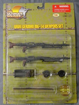 Ultimate Soldier Wwii Mg - 34 Weapons Set 1:6 Scale 21st Century