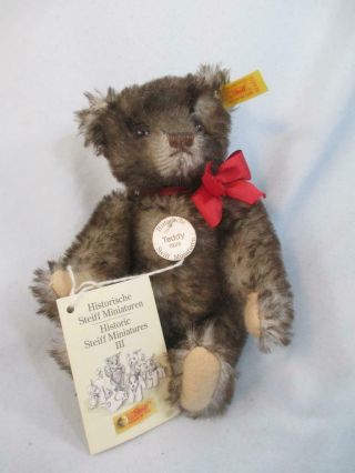German Historic Steiff Miniatures 6 " Teddy 1926 Stuffed Toy Bear Ean 029271