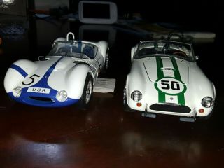 2 Die Cast Racers,  Cmc 1:18 1960 Maserati Tipo 61 5 & Exoto 289 Cobra
