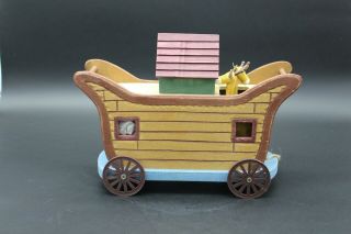 Vintage Wooden Noah’s Ark With Animals - pull toy 3