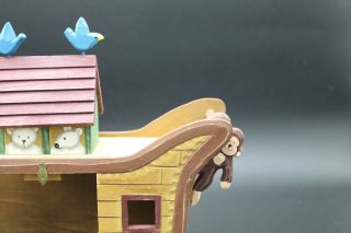 Vintage Wooden Noah’s Ark With Animals - pull toy 7