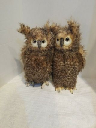 Hansa Stuffed Animal Plush Toy Lifelike Realistic Owl Bird Of Prey 14 