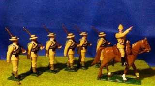 Tradition Of London,  British Soldiers Boer War 6 Marching With Mounted Officer