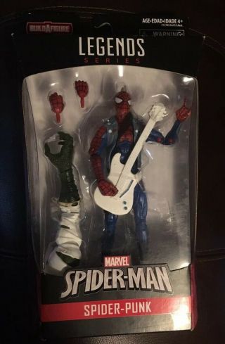 Marvel Legends Spider - Man 6 " Spider - Punk Action Figure - - - Lizard Baf - - -