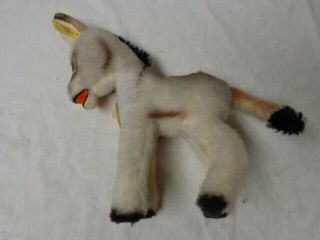 1970 ' s Steiff Donkey Grissy with Button in Ear and Ear Tag and Neck Tag,  NRMT 5