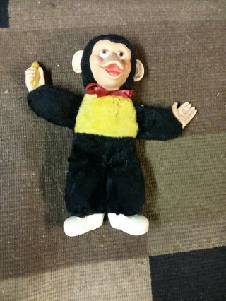 Vintage Mr.  Bim Zippy Zip Monkey With Banana And Sneakers Stuffed Plush