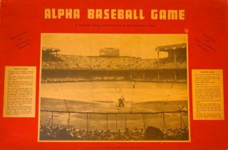 Vintage Antique Allstar Collectible 1930 Alpha Baseball Board Game Redlich