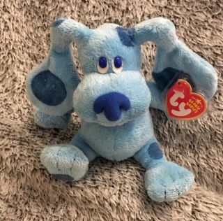 Blues Clues Plush Blue The Dog Ty Beanie Babies Nwt 6” Nickelodeon
