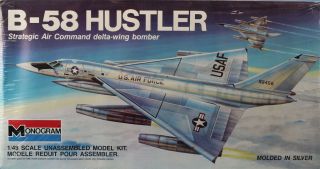 Monogram 1:48 B - 58 Hustler Strategic Air Command Delta - Wing Plastic Kit 5704u