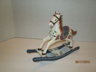 Small Carved Wooden Rocking Horse