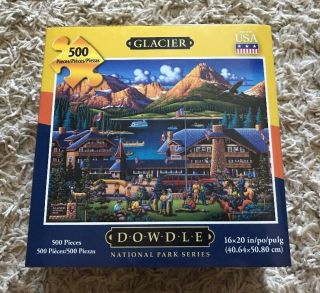 Dowdle Folk Art Glacier National Park Jigsaw Puzzle - 500 Piece 16x20