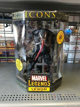 Marvel Legends Icons 12” Venom Action Figure Toy Biz 2006 W/ Open Box And Comic