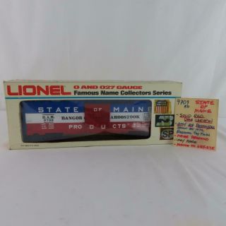 Lionel 9709 State Of Maine Boxcar Solid Red Door Never Produced 24 Prototypes