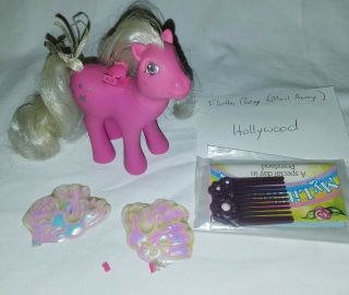 Vintage G1 Hasbro My Little Pony Hollywood Flutter Mail Order With Accessories