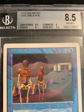 BGS 8.  5 Unlimited Time Walk MTG Unlimited Power 9 2