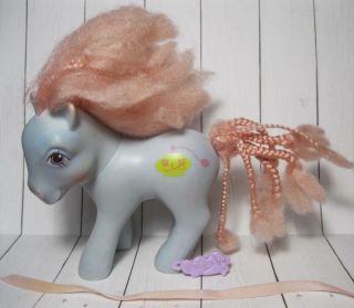 1980s Vintage G1 My Little Pony Perfume Puff Dainty Dahlia Hair Lily Barrette