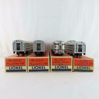 Lionel 2373 Post - War Canadian Pacific F3 AA Diesels 4 Passenger Cars 2551 2552 4