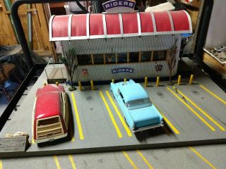1/18 Scale Diner Box Car Diorama Scene Shop " One Of A Kind "